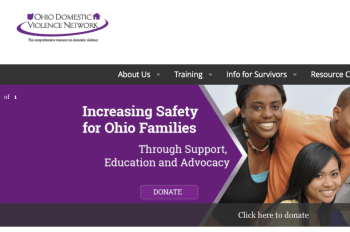 Screenshot of home page of OVDN (2017) words in logo barely visible. Check whether website has seen fit, YET, to reference the existence of OHIO.FATHERHOOD.gov and its ramifications...