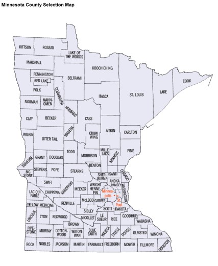 Minn. County Map from US Census Bureau