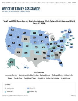 TANF and MOE Spending on Basic Assistance, Work-Related Activities, and Child Care, FY 2014 | Office of Family Assistance | Administration for Children and Families