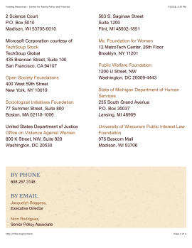 Funding Resources - Center for Family Policy and Practice [http-:cffpp.org:funders: PAGE 2 of 2 only!]