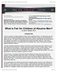 JackStraton’s 1992 %22WhatIsFairforChildrOfAbusiveMen?%22 @THE LIZ LIBRARY(™)- LIZNOTES research on family law politics and child&nbsp;custody