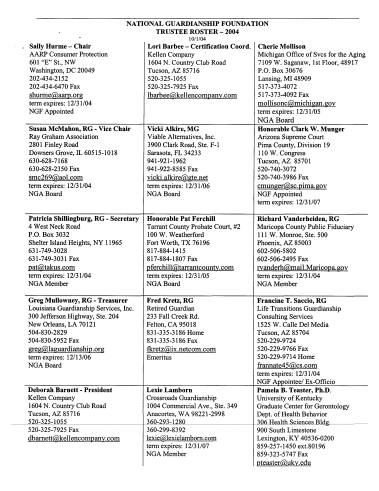 NationalGuardianshipAssocFOUNDAT'N Trustee Roster 2004 (from AZ) http-:pdfs.citizenaudit.org:2005_09_EO:36-4196972_990EO_200412