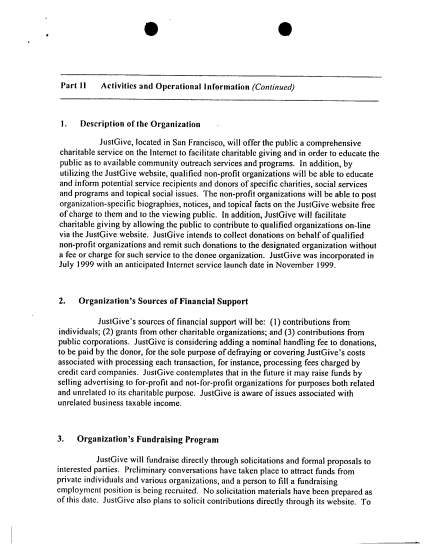 Page 3 %22Descr%22 Only - FoundingDox 1999 of JustGive (2BdMembers 7 Employees) 24pp