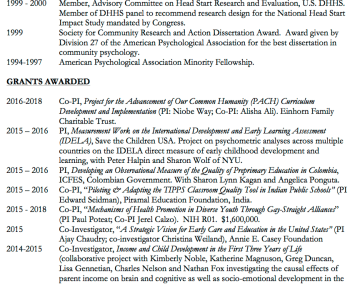 Grants and Awards (with last bit of "honors" for overlap)