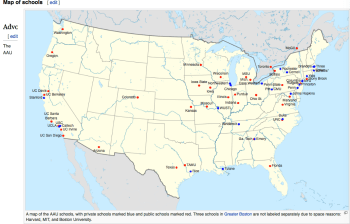 From Wiki on AAU (Association of American Universities) viewed 12/2016