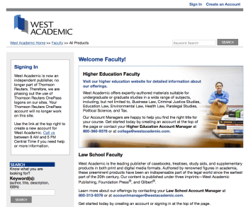  See all the ® (trademark signs) over at http://home.westacademic.com/legal-content