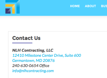 Shares exact street/Suite# with fatherhood.org as of 1/30/2017: NHL Contracting.com ("LLC") Michele Orisme since 2015