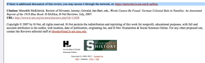 Credits for an H-Net book review of "WORDS CANNOT TELL" by a History professor? from Georgetown. Posted 2-4-2017.