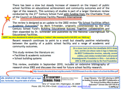 21st CSF referring to CEFPI as funding lit review, also BEST Collaborative re Do School Facilities Affect Academic Outcomes? (Screen Shot 2017-05-30 at&nbsp;12.46PM