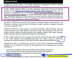 CASH (Coalitn for Adequate School Housing) membership org based in Calif state capital — recent annual report? SShot 2017Jun06&nbsp;@12.15PM