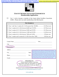 FILLABLE County School Facilities Consortium (Sact CALIF formed 1993 nonprofit) MembershipAppl-2014 (Sliding-Scale (How Big is your School District’s ADA? highest = 3’3K&nbsp;dues)