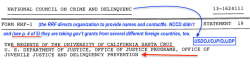 NCCD (EIN#131624111 p5 of 5 ONLY (Statmt19 cont’d) RRF FY2010 (ends Jun2011) Gov’t Grants Regents of UC Santa Cruz and USDOJ*OJP*OJJP* SShot 2017-07-13 at&nbsp;6.12PM