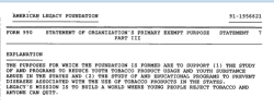 Amer’cn Legacy Fndtn (now Truth Initiative Fndtn) since 2015 FY2002 excerpts (incl 35M loss on sale of $8B assets — SShot 2017Aug19 Sat @1.39.48 PM&nbsp;09