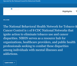 CDC ~Natl BEHAVIORAL HEALTH NTWK for TOBACCO + CANCER CONTROL (referencdes related nonprofit ~Council~ and NAAPTN associated with it SShot 2017Aug17 @5.59.20&nbsp;PM
