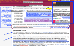 Porter-Novelli Fed Contracts, fr SourceWatch (w superimposed image from Holmes Rpt 2001) SShot 2017Aug06 at&nbsp;3.39PM