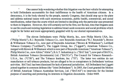 USA Plaintiff, Tobacco-Free Kids, American~ Cancer,Heart,Lung, NonSmokersRights+NAATPN, *INTERVENORS* v. PhillipMorrisUSA et al CivilActn 99-2496(GK) [RICO] (Opin2007) SShot 2017Aug08&nbsp;01
