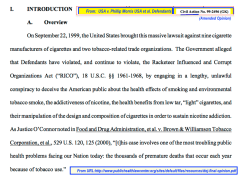 USA Plaintiff, Tobacco-Free Kids, American~ Cancer,Heart,Lung, NonSmokersRights+NAATPN, *INTERVENORS* v. PhillipMorrisUSA et al CivilActn 99-2496(GK) [RICO] (Opin2007) SShot 2017Aug08&nbsp;03