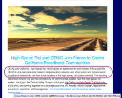 CENIC website CalREN coverage + Backbone maps SShots 2017Oct04 Wed.&nbsp;@7.36PM