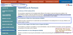 NCSC Assoc’ns + Partners page showing COSCA ~> 2017-10-20 at&nbsp;9.00AM