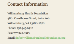 4801 Courthse St #220 WmsbgVA (next to Guidestar, #200) across from Courthouse – Willamsburg [Community] Health Fndtn 990PF FY2015 EIN#541822359 {2017Nov20 Mon @12.42.17&nbsp;PM