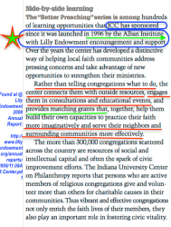 Check it Out! Lilly Endowmt via Alban Institute (VA) in 1996 starts INDIANPOLIS-based Center for Congregtns to better coach congregatns what real civic service is (!) 2017Nov09&nbsp;Thu