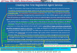 CT Corp (now under Wolters Kluwer) explained (3 images) {Viewed 2017Nov09 Thu @6.25.15&nbsp;PM