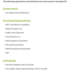 Instrumental in Founding P21 (DC-based Nonprofit) SShot 2017-11-24 at&nbsp;12.25PM