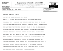 ITHAKA HARBORS (fka JSTOR) EIN#13-3857105, FY2009 (merger year), Various Excerpts SShot 2017Nov10 FRI @7.41.25&nbsp;PM