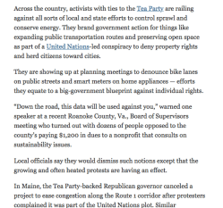NYT Feb 2012, Activists Fight Green Projects Seeing UN Plot (references Agenda 21 and, eventually, ICLEI) Screen Shot 2017-11-01 at 5.11.56&nbsp;PM