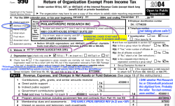Philanthropic Research Inc (Guidestar, EIN#54-1774038) FY2004 Addr Change to 4801 Courthse St #220,WmsburgVA + GUIDESTAR’org website (courtsey CitizenAudit website) SShot 2017Nov20 M