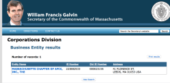 MA chapter of AFCC listing at Commonwealth Sec of State (formed in 2002) 2017Dec19 @6.49PM