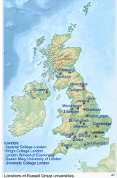 Wiki on Russell Group Universities in the UK contains a table showing students and largest income (and which are the top 3 by far) SShot 2017Dec20&nbsp;@6.08PM