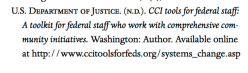 CCIToolsForFeds’org (ActKnowledge w TOCO software pushed) Cite from Redefining Place-Based Philanthropy on CCIs and BHCs incl USDOJ CCI TOOLS for FED STAFF (showing FedGovt&nbsp;Consoli
