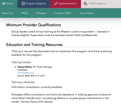 CEBC Clearinghouse (run by Calif’s OCAP (formed in 1970s) which also administers the State Children’s Trust Fund (formed in 1983) – showing SFI and Cowans involvemt ~ 2018Jan7 SUN&nbsp;@4.31.