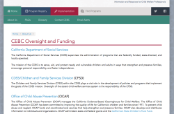 CEBC Clearinghouse (run by Calif’s OCAP (formed in 1970s) which also administers the State Children’s Trust Fund (formed in 1983) – showing SFI and Cowans involvemt ~ 2018Jan7 SUN&nbsp;@4.34.
