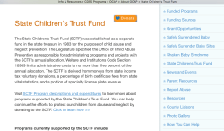 CEBC Clearinghouse (run by Calif’s OCAP (formed in 1970s) which also administers the State Children’s Trust Fund (formed in 1983) – showing SFI and Cowans involvemt ~ 2018Jan7 SUN&nbsp;@4.35.