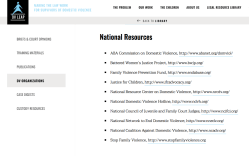 DVLEAP website under Resources ~>DV Organizations~>National Resources (SShot 2018Jan26&nbsp;@7.55PM)