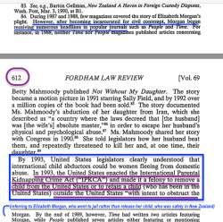 Escape from DV** FordhamLawReview (2000 Vol69, p593ff) (re Hague Conventn, CRC, Changing Stereotypes + US Laws re Parental Abductn | cites Agopian) ~2018Jan17 Wed @8.39.34 PM&nbsp;00014