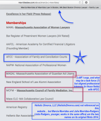 (Marcia) Mavrides Family Law Firm (Boston) Refs AFCC but NOT its 2014 LLC Holistic DIvorce’com (cf AFCC,PAS, selling Isolini Ricci) viewed 2018Jan28 Sun@12.25.31 PM 00002