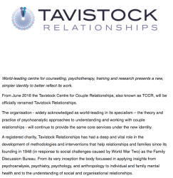 Tavistock Relationships (general + recent namechange) Viewed 2018Jan19 Fri @11.43.06&nbsp;AM