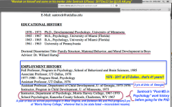 Warshak on himself and some on his mentor John Santrock (UTexas) 2017Dec23 Sat @3.05.11 AM