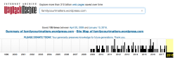 WayBack Machine Bar Graphs of their Image Captures over time, FamilyCourtMatters’org (shorter graph) and —WordPress.com inclusive, taken 2018Jan27 Sat@2.45.27&nbsp;PM