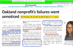 SFChron in Pressreader’com Oakland nonprofit’s failures went unnotice (June 2017 on Youth Uprising et al) <~2018Feb27 Tue @12.47.57&nbsp;PM