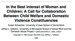 Shechter+ Edleson © 1994, Wingspread Conf Briefing Paper, In the Best Int’s of W&C – a CALL FOR COLLABORATN bwt CW and DV ~Constituencies~ (sic)–SShot 2018Feb7 Wed @5.35.25&nbsp;PM