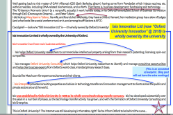 From Oxford-Harvard-DC (Oct25 2012 post@my ColdHardFacts blogt) attn Isis (now OxfordUniv) Innovation Ltd (Univ-owned incubator) ~incl Tufano, SAID Bus School + Inventor of the WWW Be