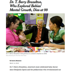 T Berry Brazleton (AFCC 2006conf) Dies @ 99 (3-14-2015, SandraBlakeslee does NYT obit…) ~~2018May5 Sun @8.20.32&nbsp;PM