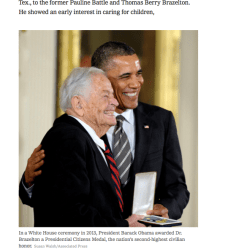 T Berry Brazleton (AFCC 2006conf) Dies @ 99 (3-14-2015, SandraBlakeslee does NYT obit…) ~~2018May5 Sun @8.23.16&nbsp;PM