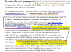 Edward Bernays (from his Wiki + from TheConversation’com, The Manipulatn of the American mind..birth of public relations) ~Screen Shot 2018-07-15 at 1.51.29&nbsp;PM