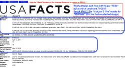 USAFacts’org @ USPTO’gov shows two live trademark results {Serial#s 87411209 + -213) filed in 2017 by USAFacts Institute (and that it’s a DE nonprofit w WA state PO Box) ~&nbsp;2018July