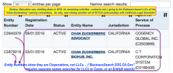 10 Chan-Zuckerberg + CZI LLC (and Corp) Calif SecOfState Bus Entity Filings showing name-changes + CZI Holdings, Inc + Square Seven Mgmt LLC in SF (etc…) ~~2018July31 Tue&nbsp;@